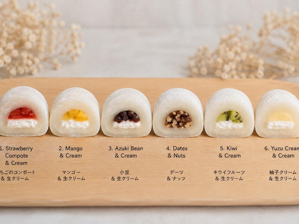 Mini daifuku assortment — six flavours